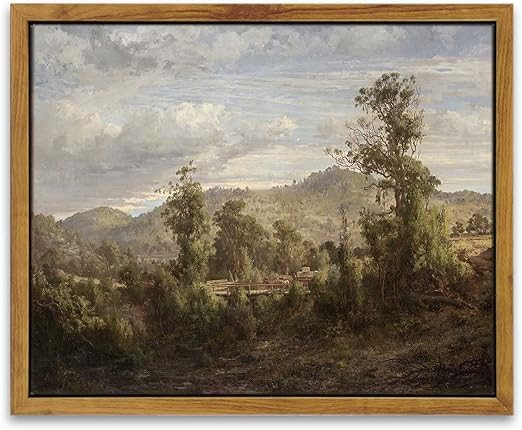 InSimSea Framed Canvas Wall Art Vintage Decor, Home Decor Vintage Landscape Oil Painting Canvas W... | Amazon (US)