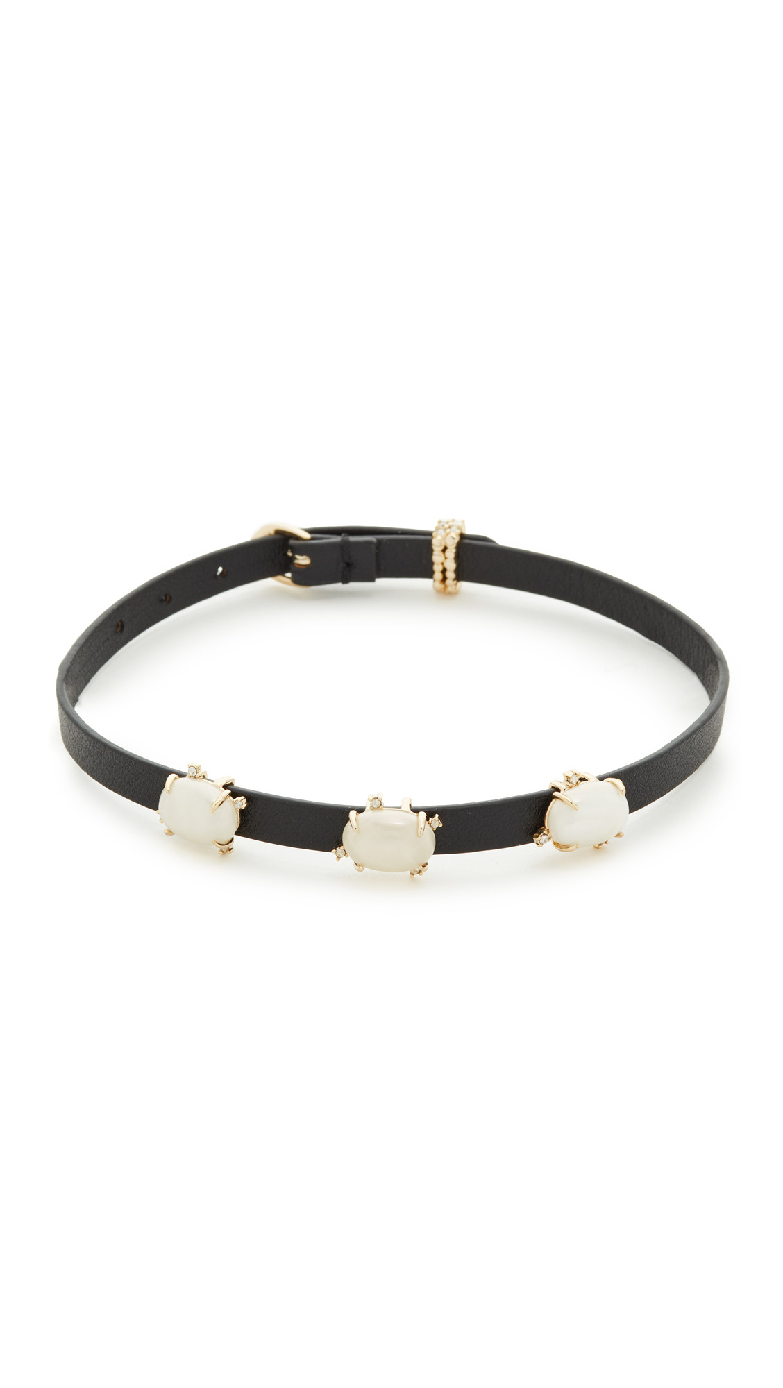 Multi Stone Convertible Leather Choker | Shopbop