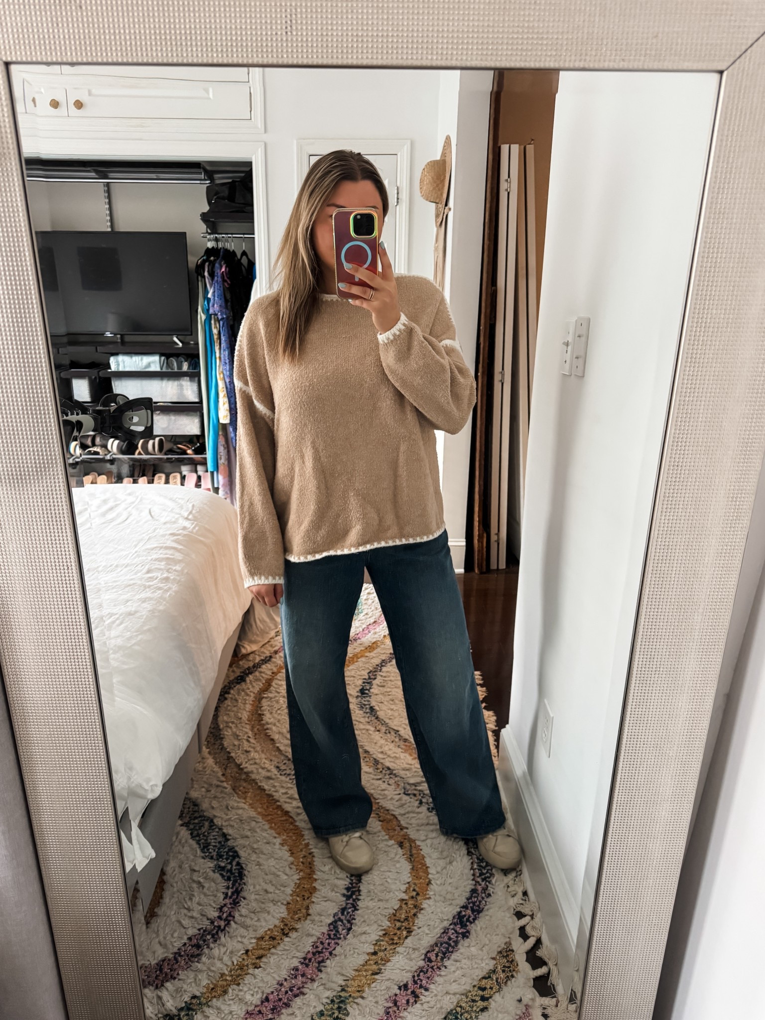 The sweater comes in multiple colors and it’s so soft and easy to throw on in the colder months. Sometimes I’m pairing it with jeans other times throwing it on with leggings. just a very simple fall outfit.

#LTKSeasonal #LTKFindsUnder100 #LTKMidsize