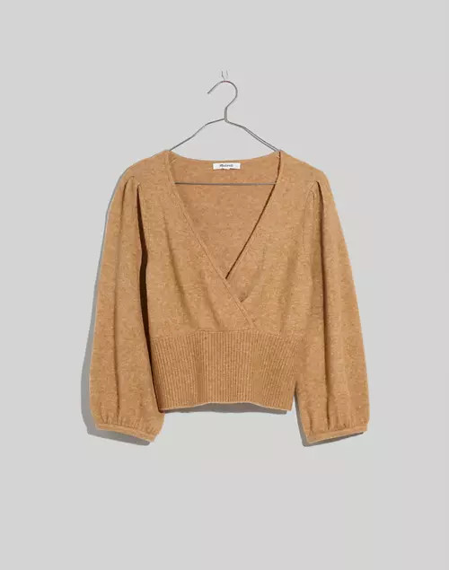 Wrap V-Neck Sweater in Coziest Yarn | Madewell