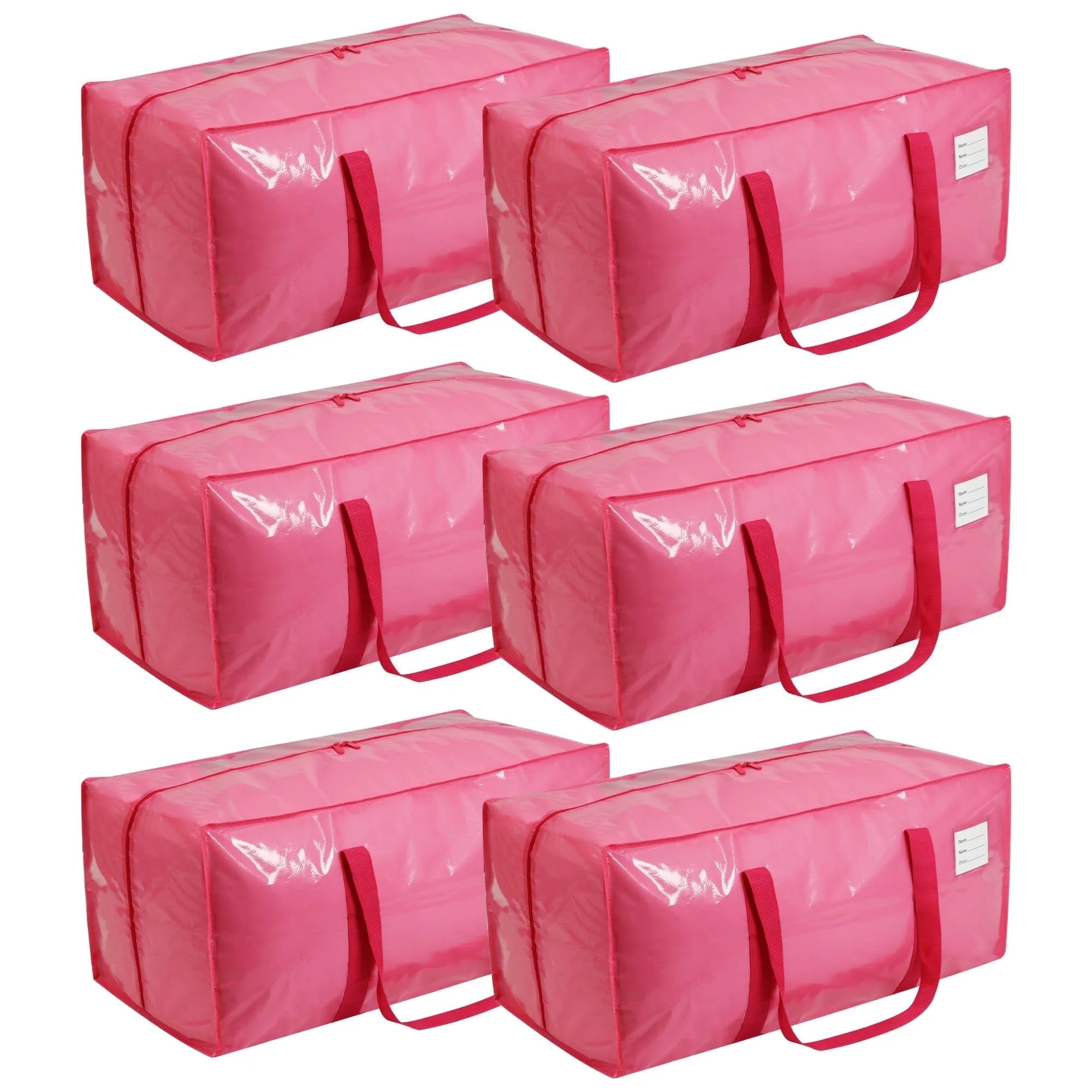 6 Pack Extra Heavy Duty Large Moving Bags with Comfortable Handle & Strong Zipper for Clothes, Mo... | Walmart (US)