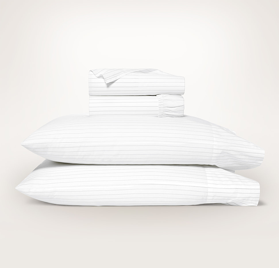 Percale Simple Stripe Sheet Set | Boll & Branch
