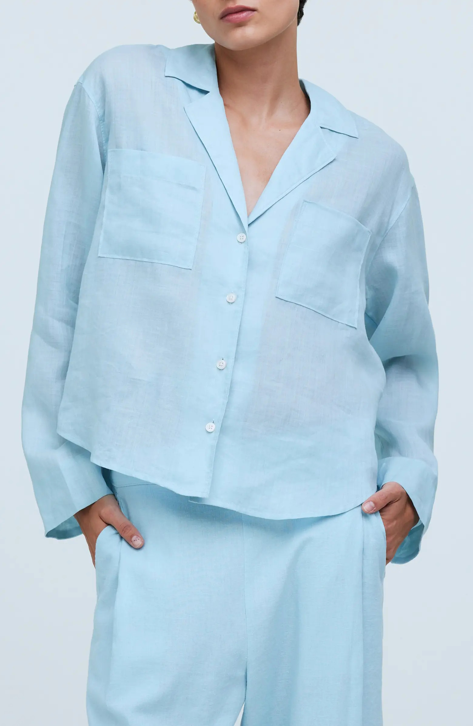 Resort Ramie Button-Up Shirt | Nordstrom