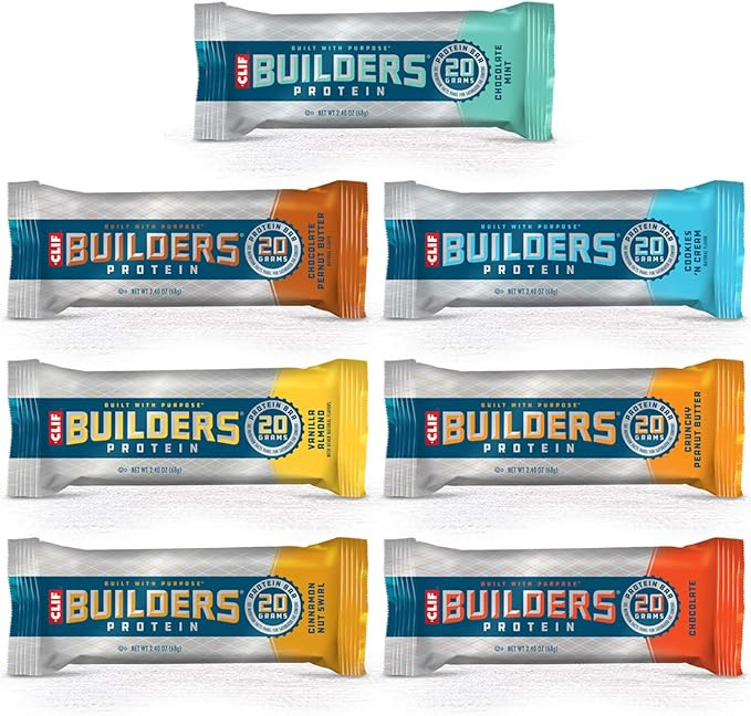 CLIF BAR - BUILDERS Protein Bar Variety Pack, 20 Grams of Protein, Helps Build & Repair Muscles, ... | Amazon (US)