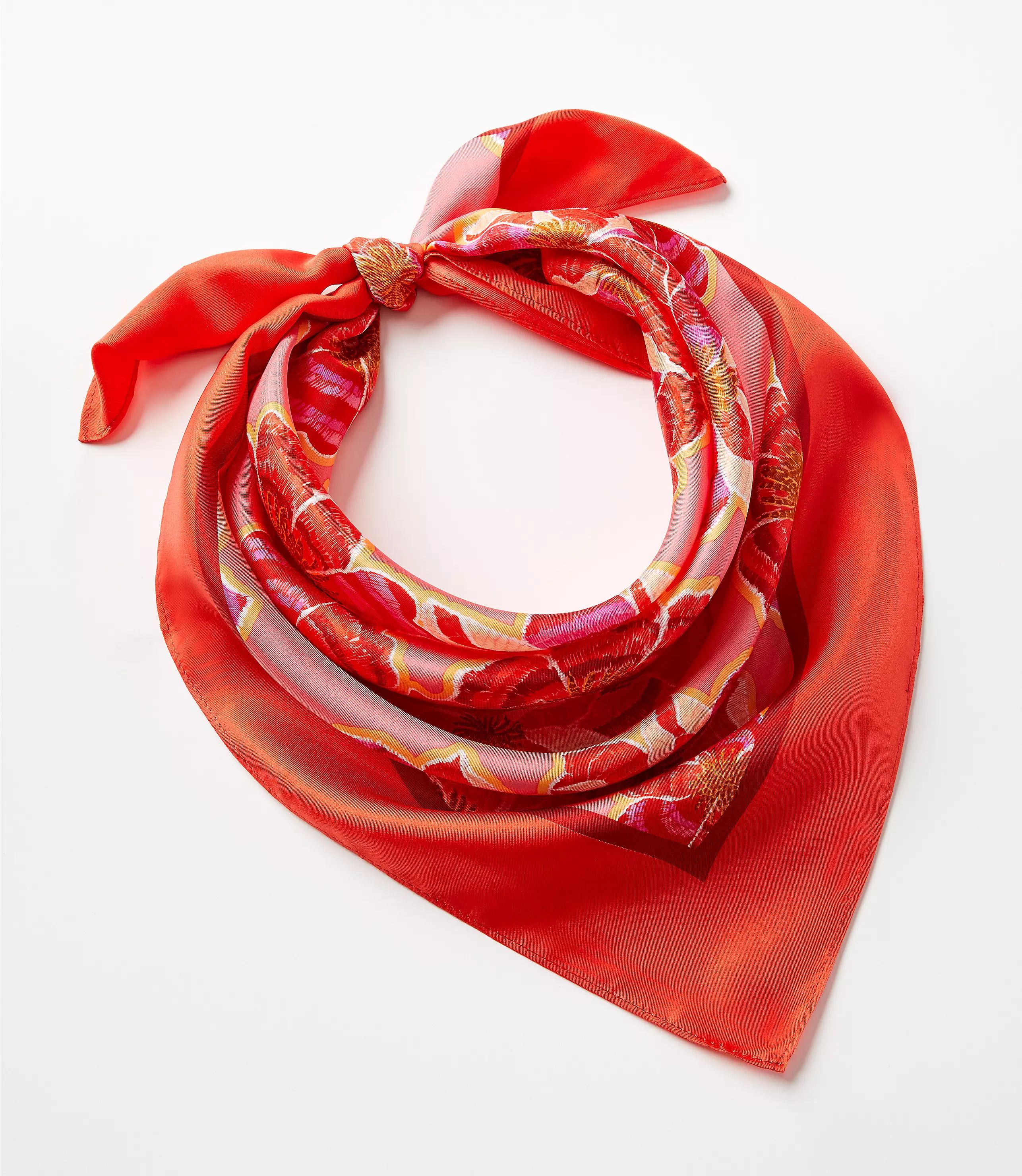 Floral Square Silk Scarf | LOFT