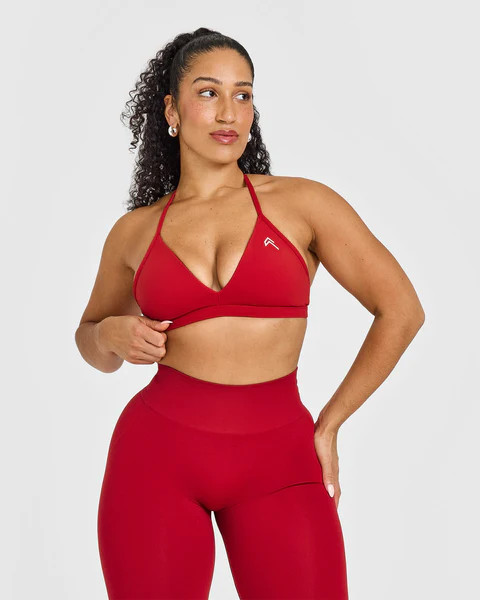 Unified Ultra Micro V Neck Bralette | Toasted Red | Oner Active (UK / US)