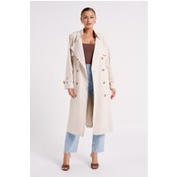 Channing Trench Coat With Belt - Cream | MESHKI US