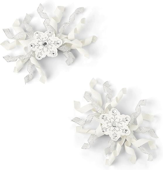 Gymboree,Toddler and Baby Snap Clip 2-Pack Hair Accessories,Silver Dazzle,One Size | Amazon (US)