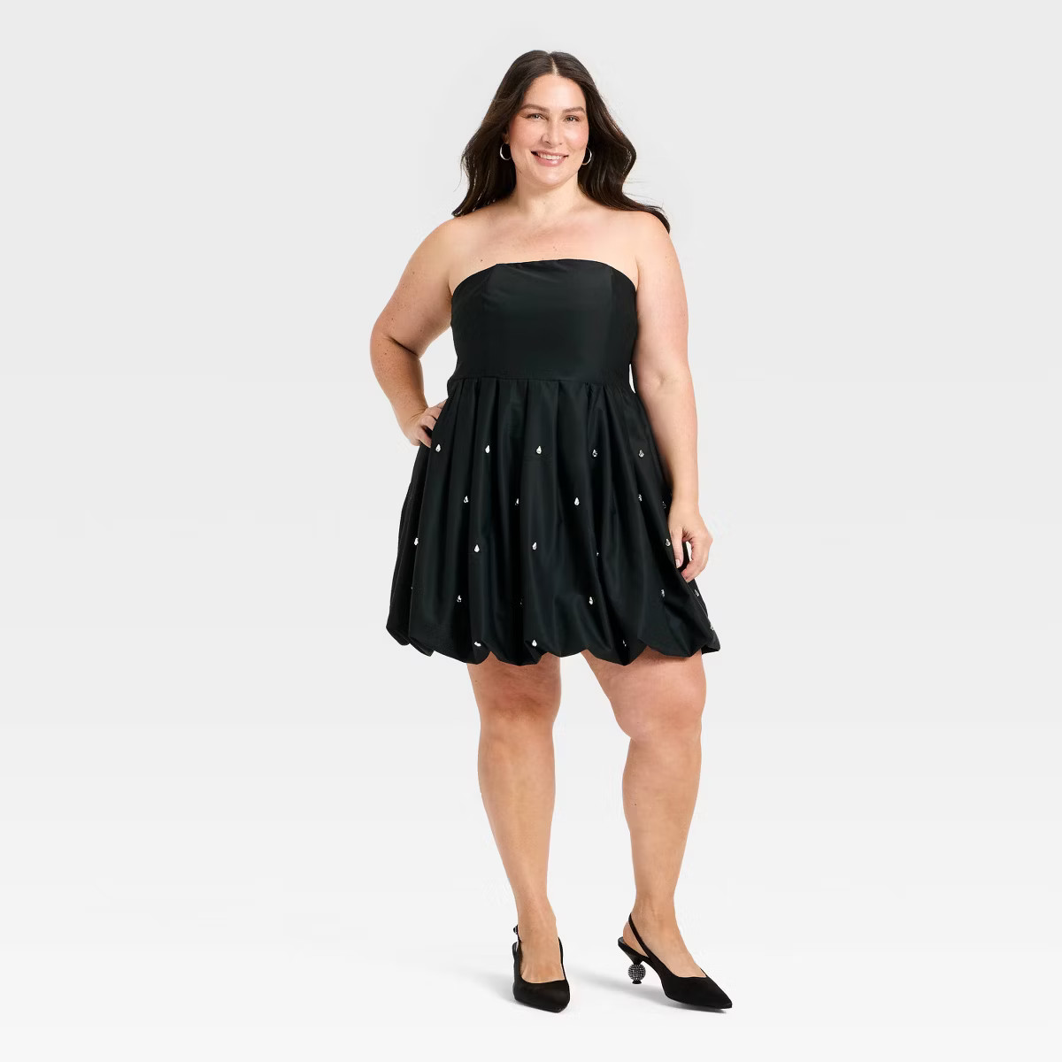 Women's Embellished Bubble Mini Dress - A New Day™ Black | Target