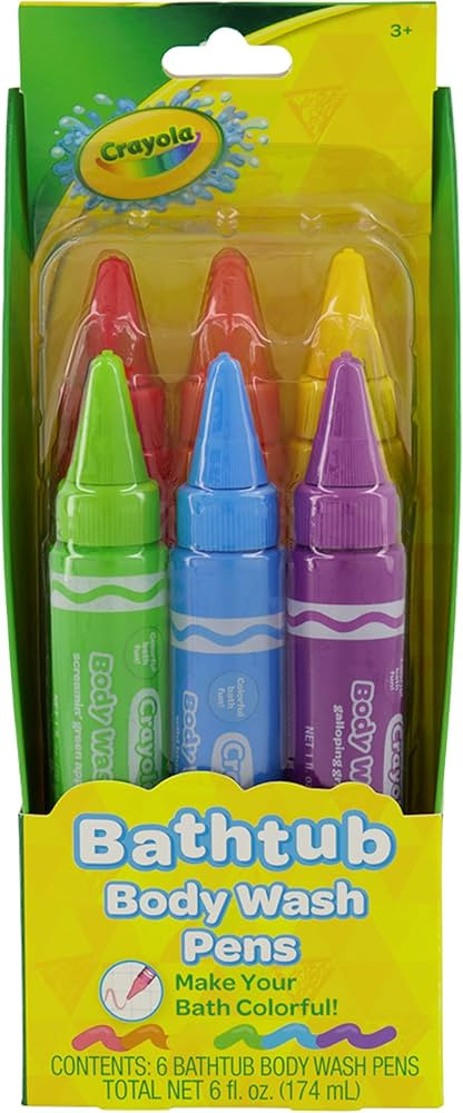 Crayola Taste Beauty Bathtub Bodywash Pens, Kids’ Bath Toys per Pack (6), Adult Supervision Rec... | Amazon (US)