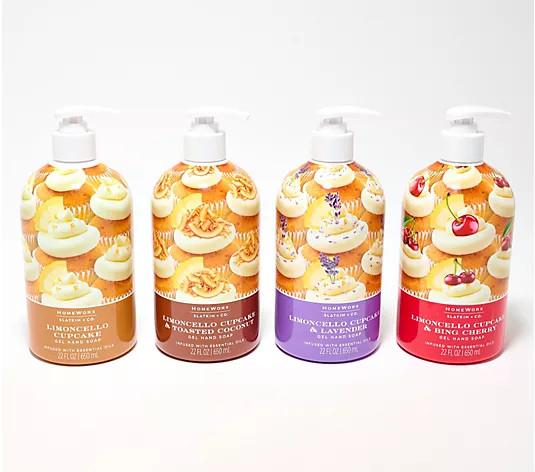 Make Your Selection: HomeWorx_by Slatkin + Co. S/4 22oz Limoncello Gel Hand Soaps | QVC