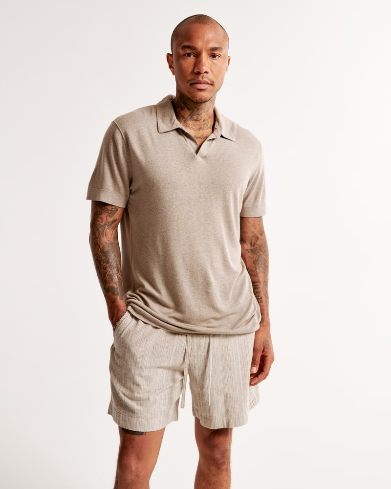 Summer Linen-Blend Polo | Abercrombie & Fitch (US)