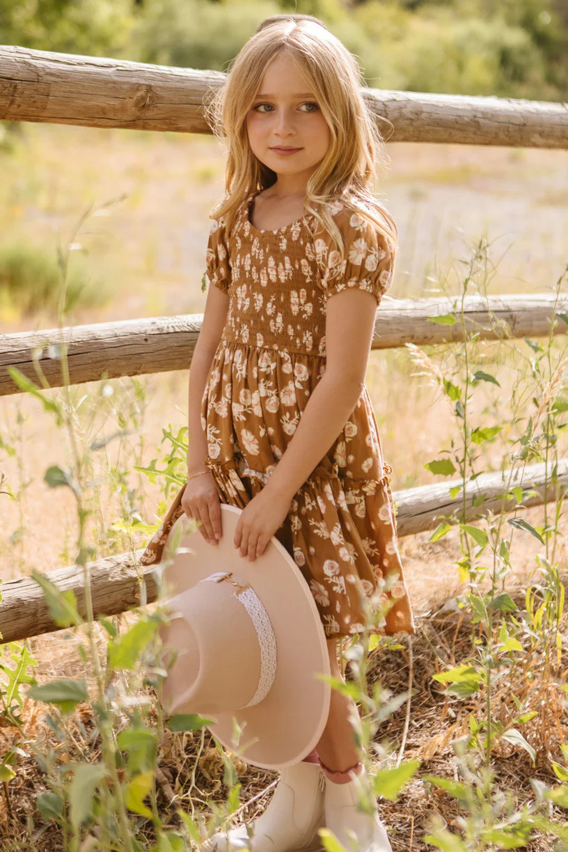 Mini Sienna Dress in Brown Floral | Ivy City Co