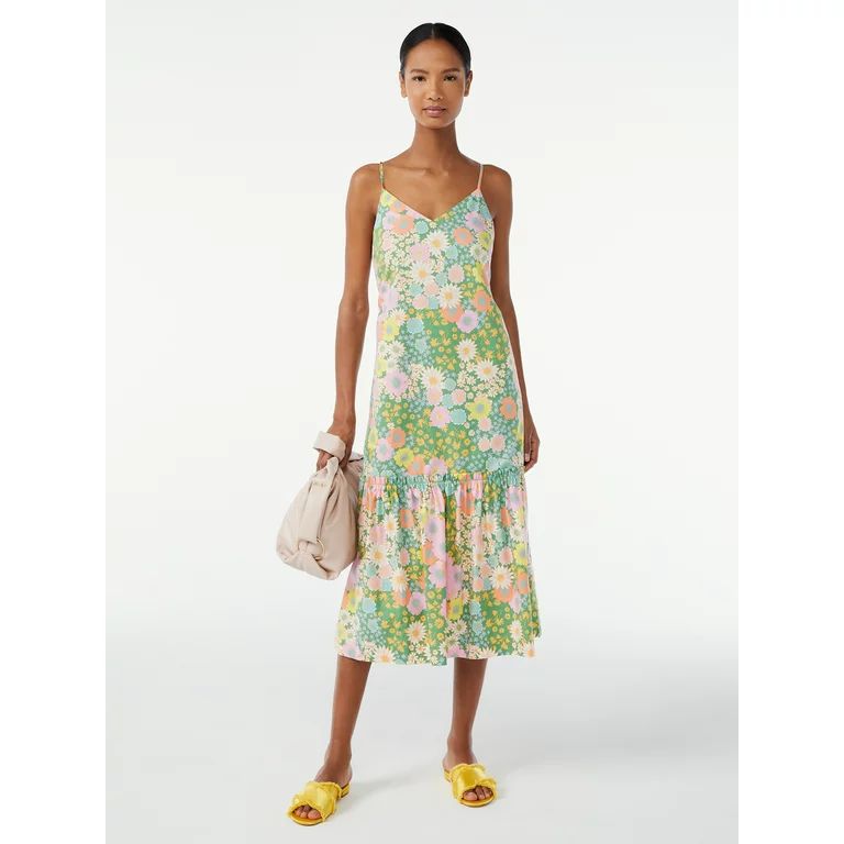 Scoop Women's Bow Back Midi Dress | Walmart (US)