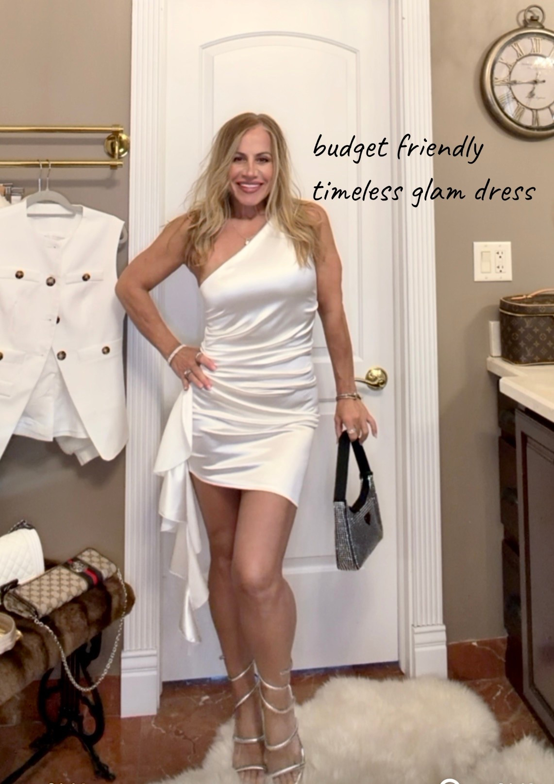 Loving this very budget friendly stretch satin one shoulder dress!  It’s a classic glam design that’s perfect for Vegas, bachelorette party, or any cocktail dress occasion!  It’s so flattering and comes in a bunch of different colors.  I also own this in a chocolate brown but I’m wearing the white one to Backstreet Boys concert next week, probably with boots!  

#LTKdatenight 

#LTKPetite #LTKSaleAlert
