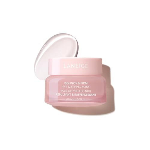 LANEIGE Bouncy & Firm Eye Sleeping Mask: Depuff and Firm with Peony & Collagen Complex, Ceramide, & 5D Hyaluronic Acid | Amazon (US)
