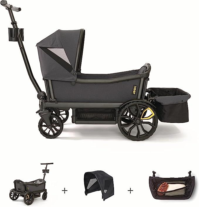 Veer Cruiser Bundle - Premium Stroller Wagon with Foldable Storage Basket & Retractable Canopy - ... | Amazon (US)