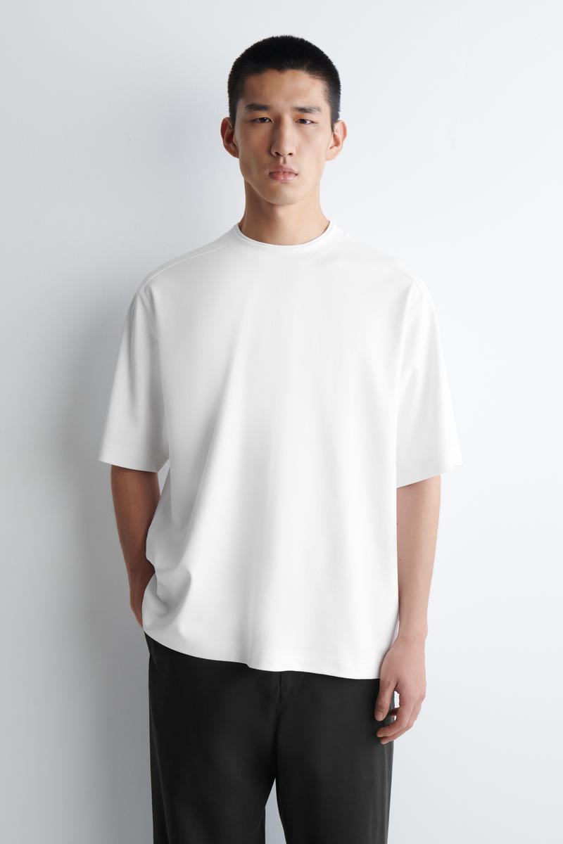 Oversized Interlock Layered-Effect T-Shirt | COS (US)