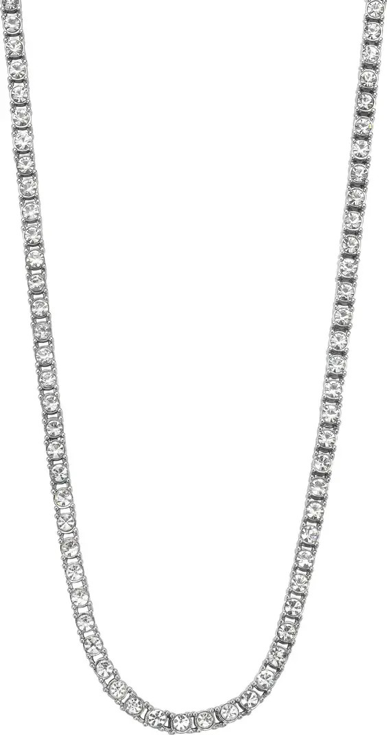 Men's Cubic Zirconia 5mm Tennis Chain Necklace | Nordstrom Rack