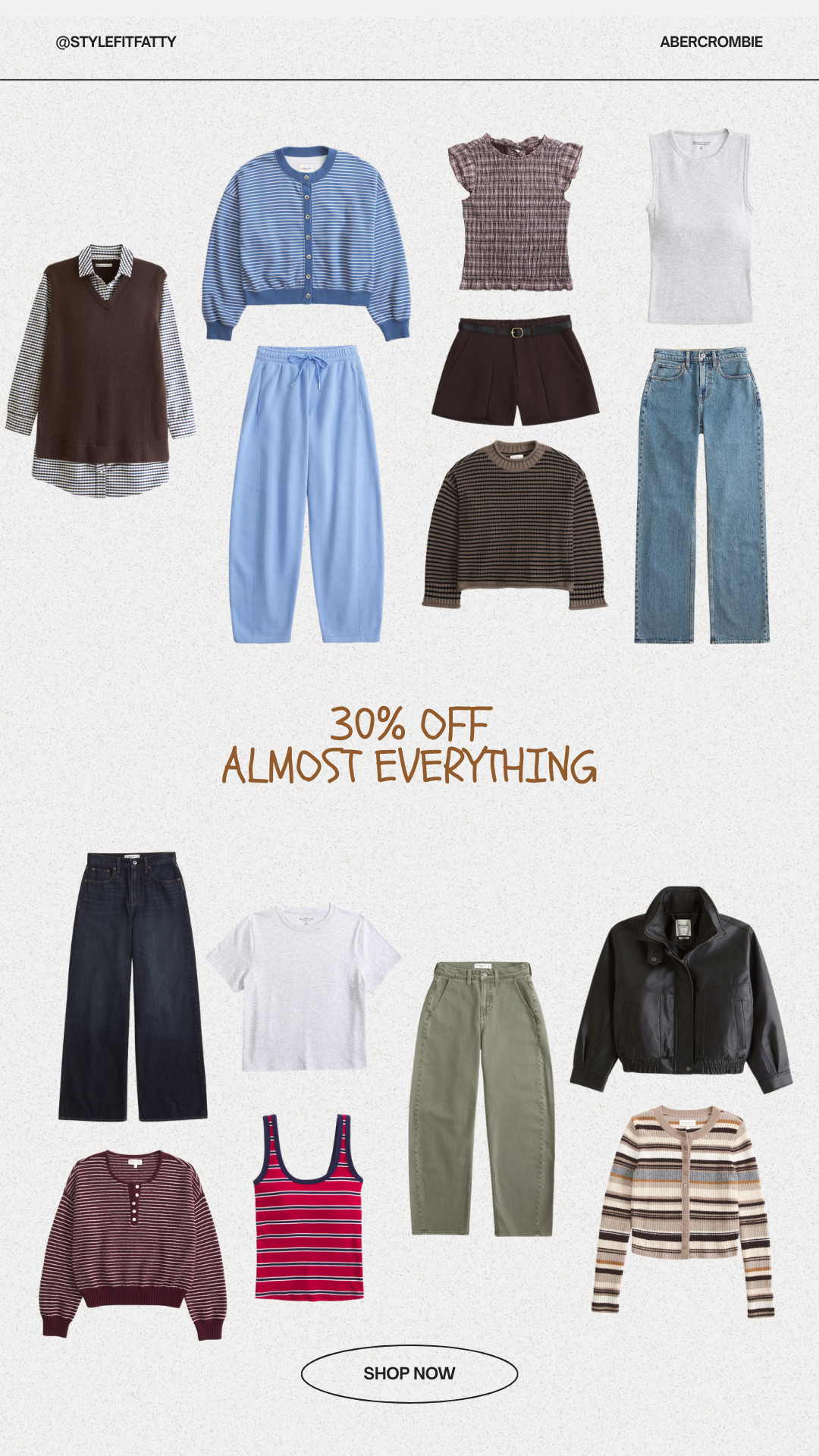 Abercrombie sale this weekend! 30% off almost everything and includes jeans!! Love these pieces for the upcoming fall! #afsale #af #fallfinds 

 #LTKootd #LTKSeasonal #LTKSaleAlert