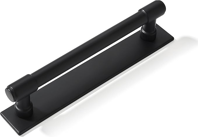 khtumeware 5 Pack 5 inch (128 mm) Center to Center Black Cabinet Pull Backplate with Base Plate Z... | Amazon (US)