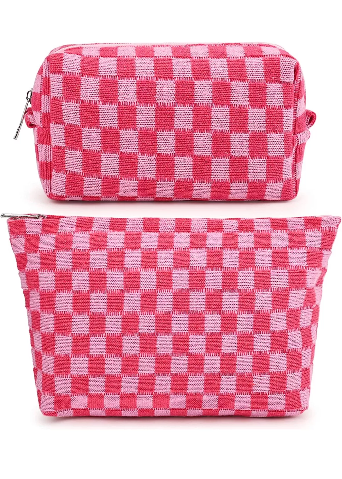 Plaid Makeup Bag Checkered Makeup Bag Travel Toiletry Bag Checkered Cosmetic  Bag Portable Makeup Bags Pouch Travel Organizer Cases for Women Girls  Vacation Travel Cosmetic Bag Pink 