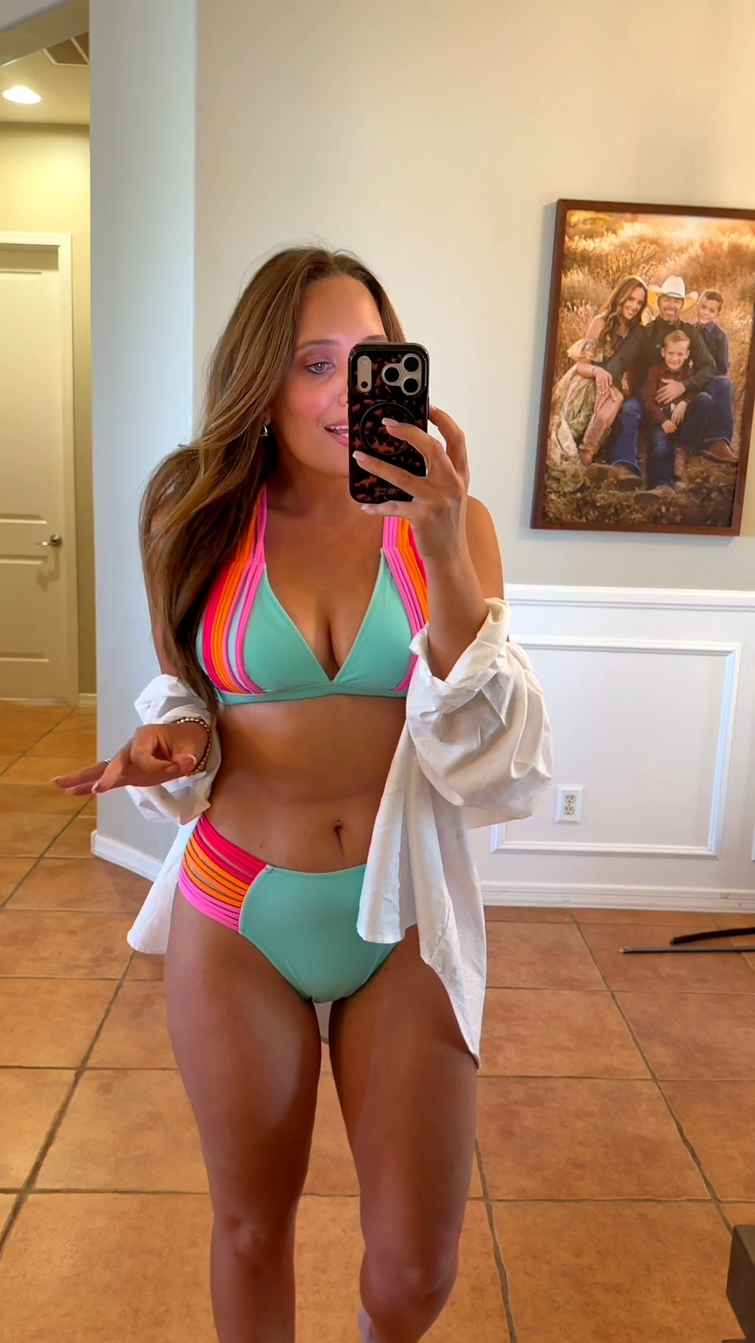 The swimsuit is absolutely adorable 🌈 Great booty coverage and ultra flattering! #swim #bikini 

#LTKSwim