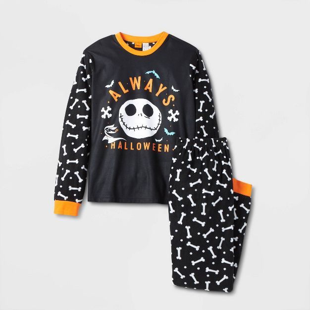 Men's Disney The Nightmare Before Christmas Sleep Pajama Set - Black | Target