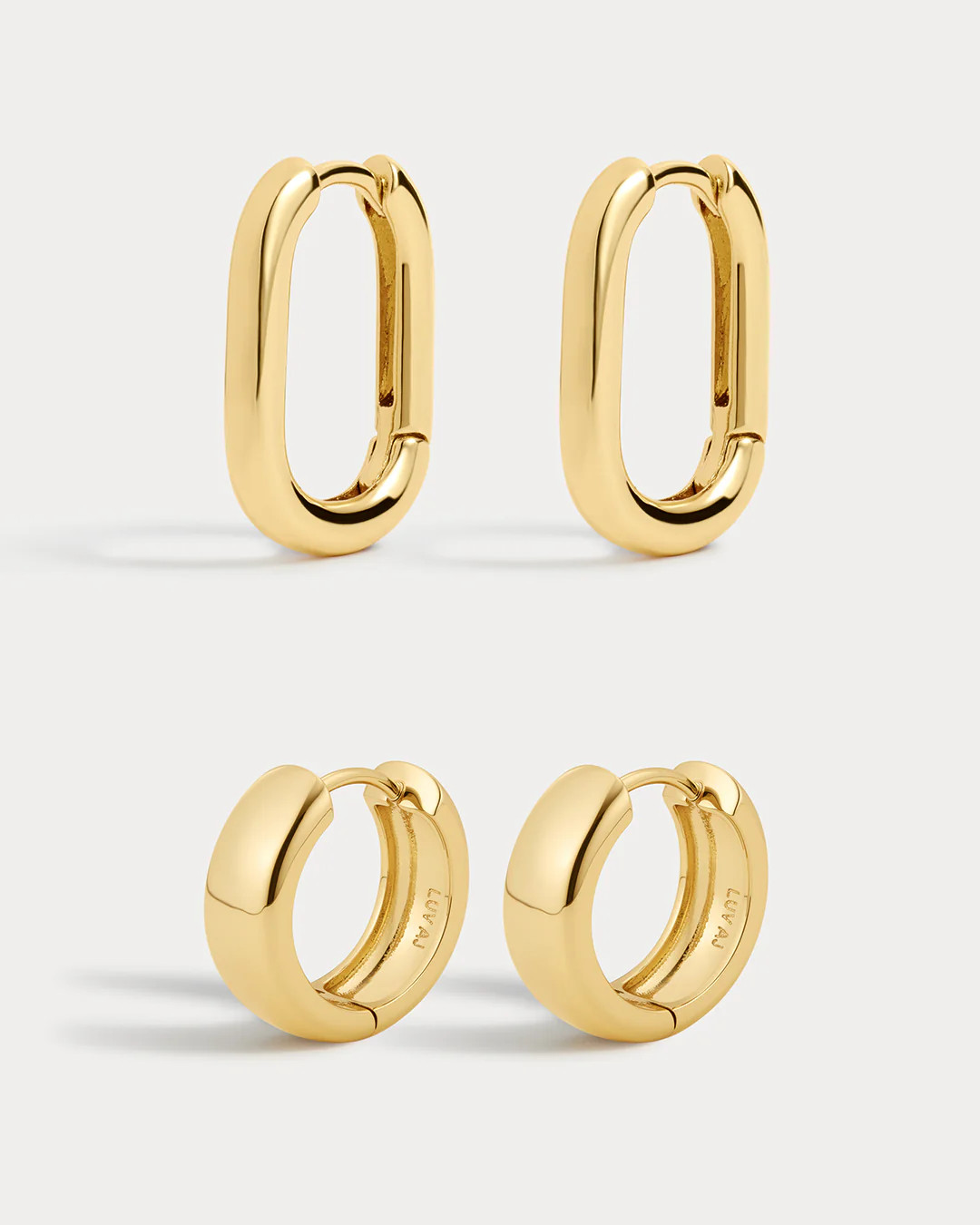 Monaco Huggies & Chain Link Huggies - Gold | Luv Aj Inc.