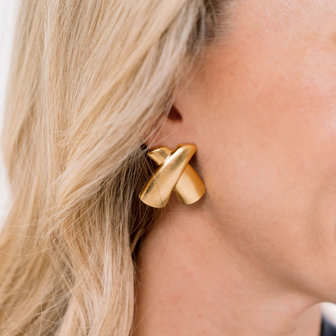 Bold X Studs | Susan Shaw