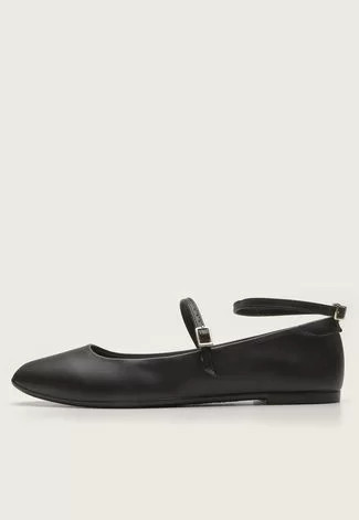 Sapatilha Ballet Moleca Tiras Preta | Dafiti (BR)