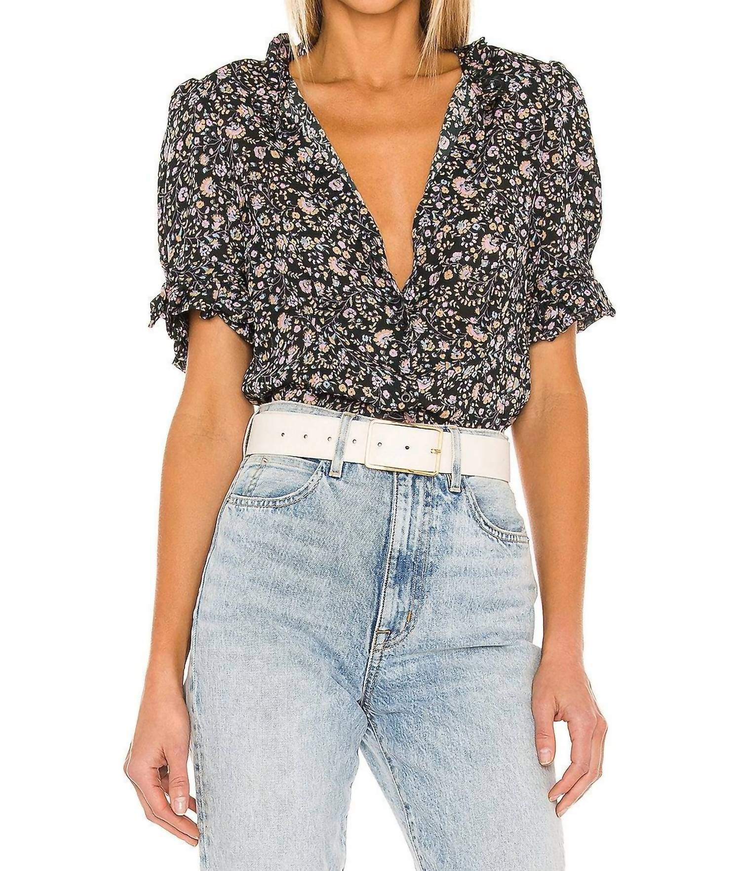 Bistro Scalloped Hem Blouse In Spirit | Shop Simon