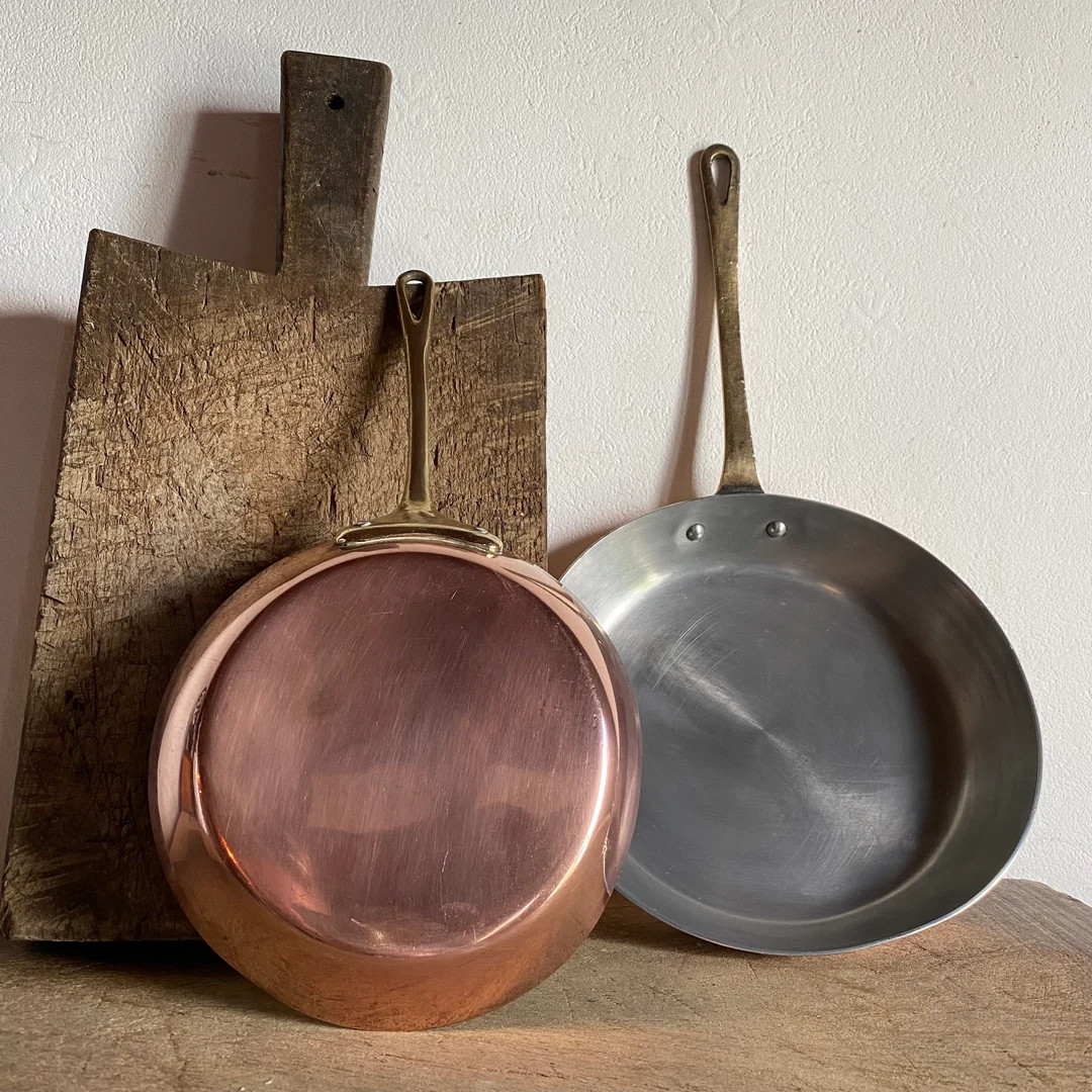 Set of Two Copper Pan With With Tin Lining , French Vintage - Etsy | Etsy (US)