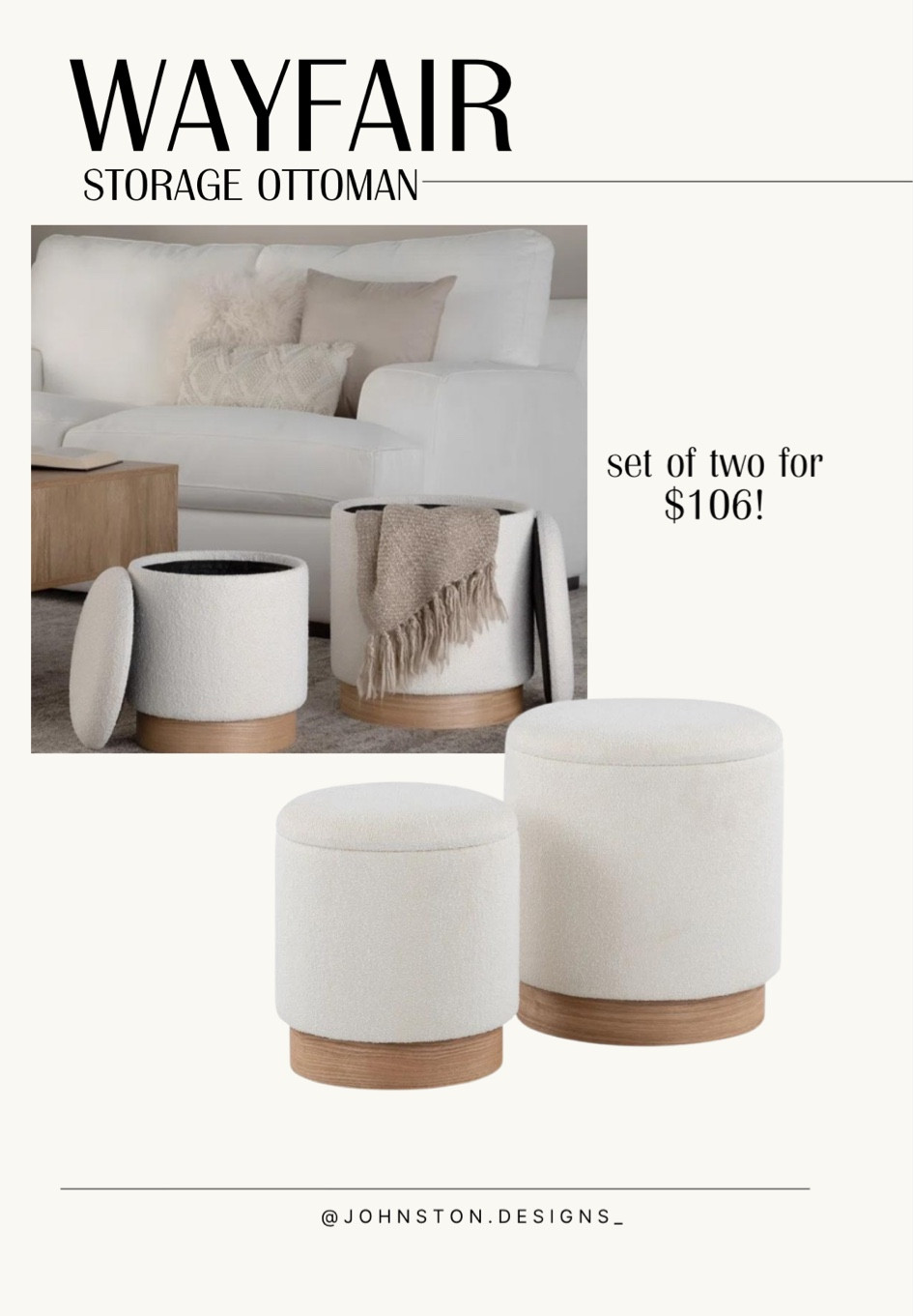 Beautiful storage ottomans on sale at @wayfair for a set for only $106 🤩


Home Decor, Affordable Home Finds, Ottoman Seat, Storage, Affordable Furniture 

#LTKSaleAlert #LTKHome