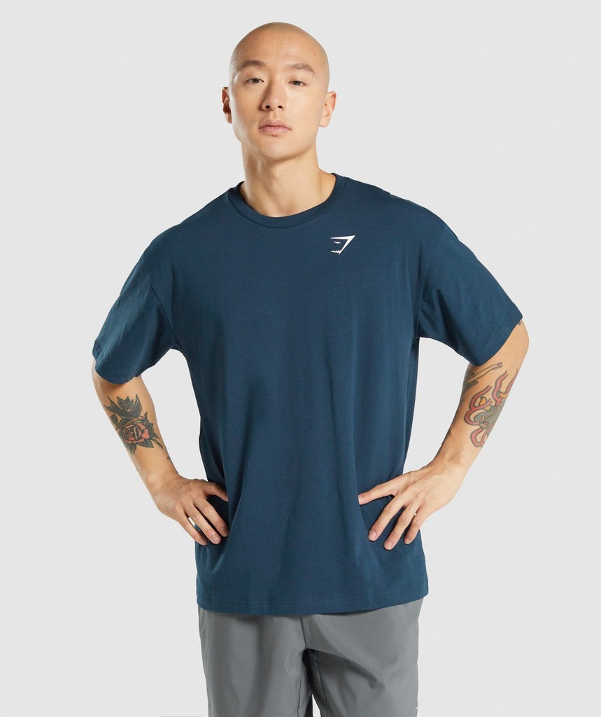 Gymshark Essential Oversized T-Shirt - Navy | Gymshark (Global)