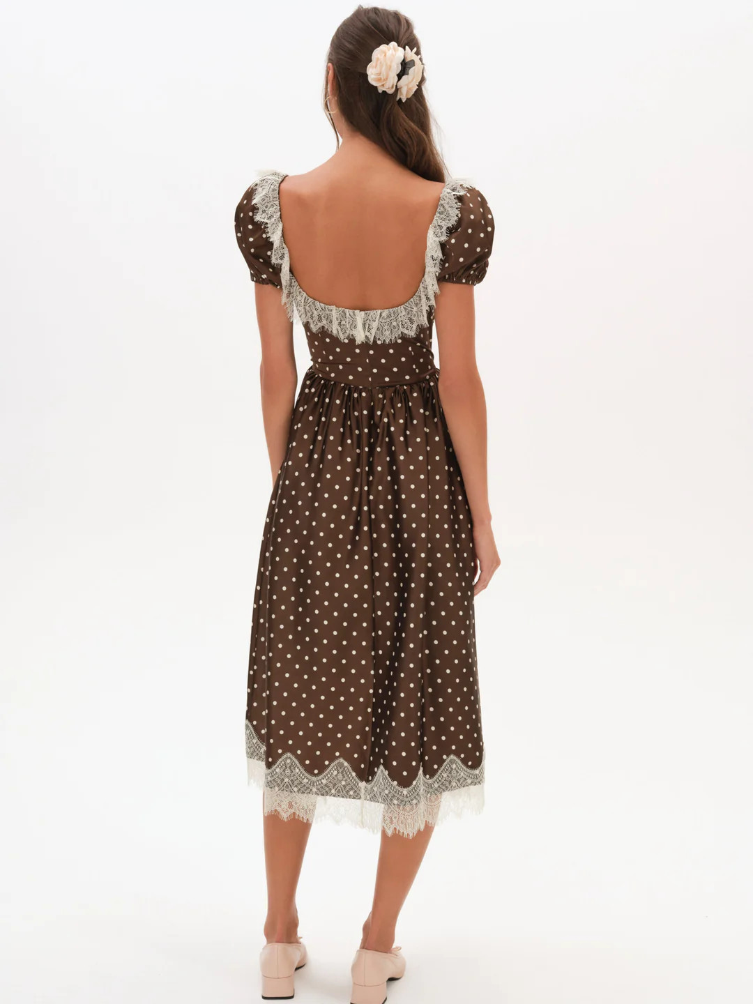 Ines Midi Dress \u2014 Chocolate | For Love & Lemons