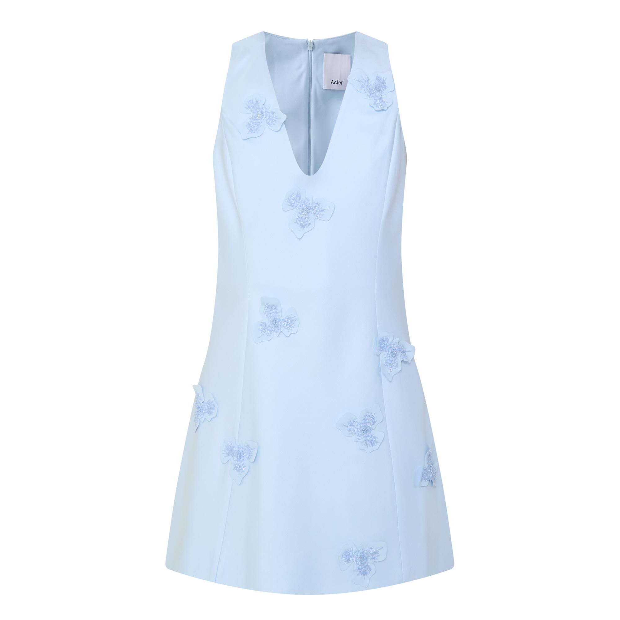 ACLER Blairhall Appliqué Mini Dress - Light Blue | Brown Thomas (IE)