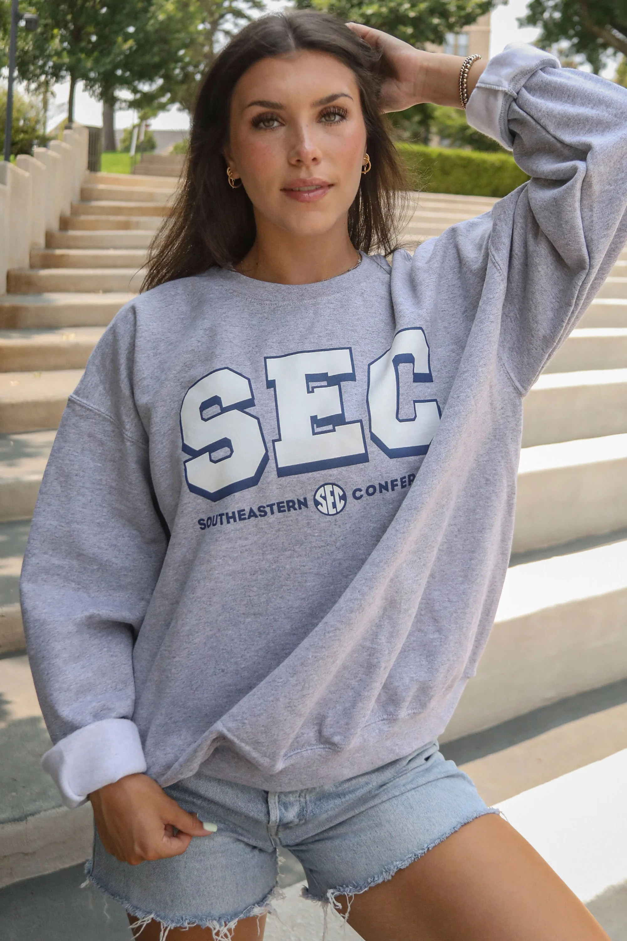 charlie southern: sec block sweatshirt - grey | RIFFRAFF