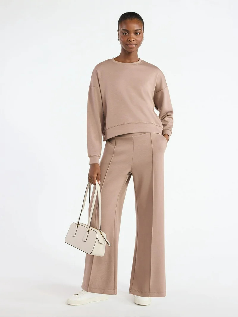 Scoop Women’s and Women’s Plus New Scubaknit Seamed Sweatpants, Regular and Short Lengths, Si... | Walmart (US)