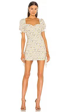 Bardot Cindy Sweetheart Dress in Soft Yellow Floral from Revolve.com | Revolve Clothing (Global)