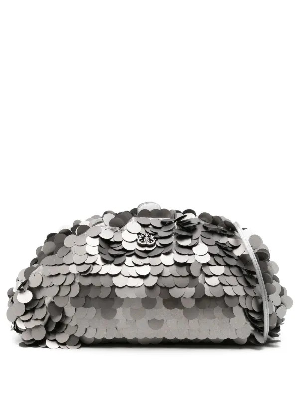 Isla Sequin Clutch Bag | Black | FARFETCH AE | Farfetch Global