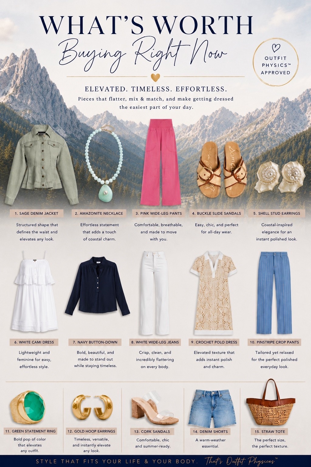 ✨Tap the bell, save and ❤️ for over 40 fashion, midlife style, midsize fashion and luxury looks for less. 

This week’s favorites include:
✨ A waist-defining denim jacket
✨ A coastal-inspired amazonite necklace
✨ Pink pants that make a statement without sacrificing comfort
✨ Shell earrings that instantly elevate any outfit
✨ A navy blouse you’ll reach for year-round
✨ Crisp white denim
✨ A polished crochet top
✨ Easy summer accessories that pull everything together

This is the heart of Outfit Physics™:
✔ Lift
✔ Skim
✔ Balance

Because the right clothes don’t just look beautiful—they work with your body instead of against it.



👑 Helping you look good, feel good.
Lindsey Denver

#OutfitPhysics #Over40Style #MidlifeStyle #WomenOver40 #SummerStyle #ClassicStyle #TimelessFashion #CapsuleWardrobe #MidsizeStyle #EffortlessStyle #NordstromFinds #VacationStyle #WardrobeEssentials #EverydayStyle #StyleOver40 #ChicStyle #FashionOver40 #WearWhatYouLove #ModernClassic #SummerOutfits

#LTKOver40 #LTKMidsize #LTKPlusSize