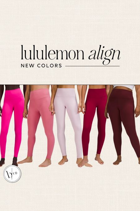 New lululemon align colors for Valentine's Day 