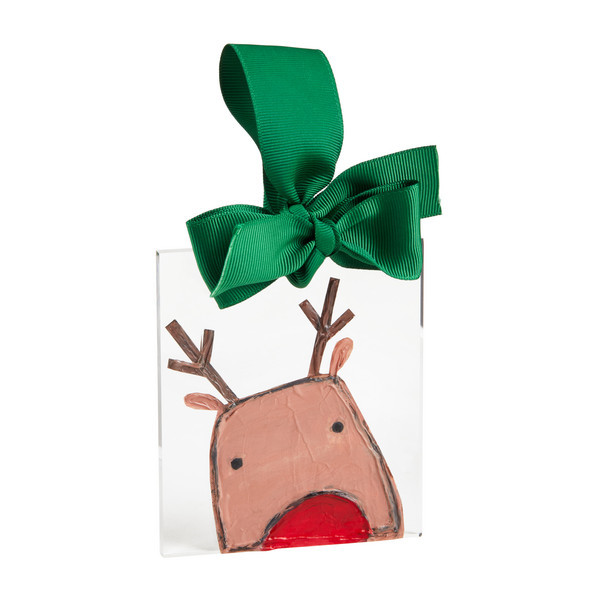Mud Pie Reindeer Acrylic Ornament in Brown | Mud Pie
