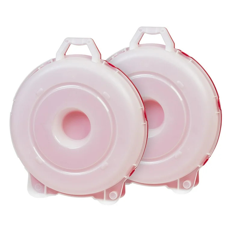 IRIS USA, 24" Holiday Wreath Storage Box, Pearl/Red, Set of 2 | Walmart (US)