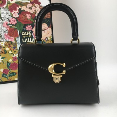 Coach CH723 Sammy Top Handle Bag Shoulder and Diagonal Calf Leather Black Women | eBay US