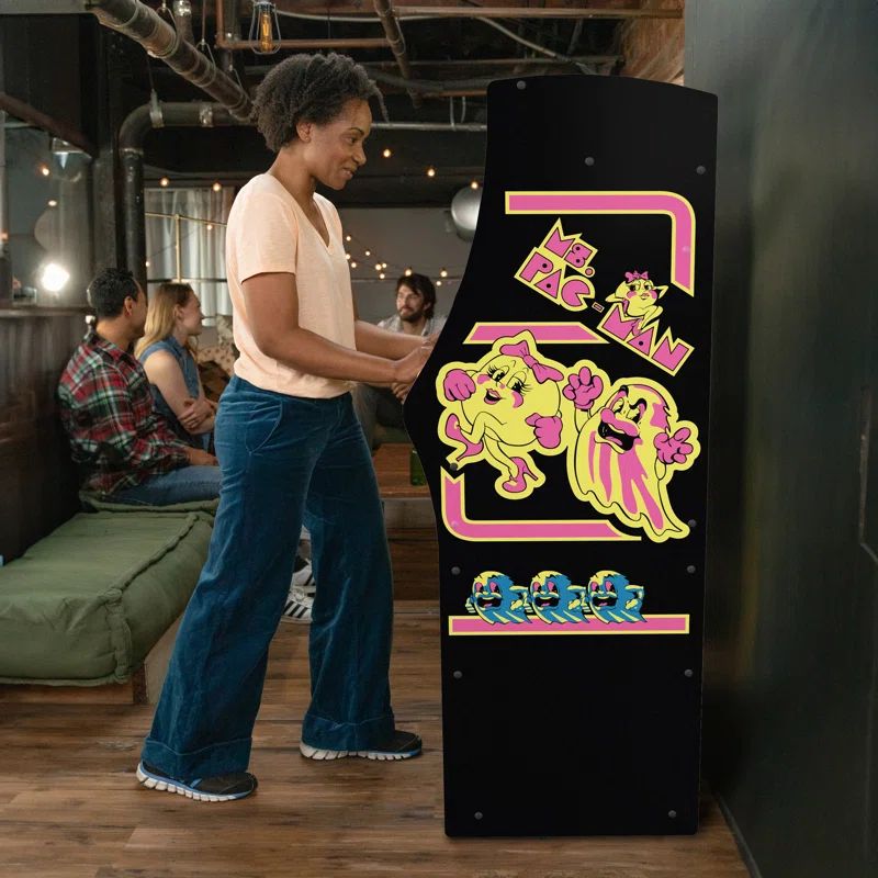 Ms. Pac-man Deluxe Black Arcade Machine 14 Games In 1 | Wayfair North America