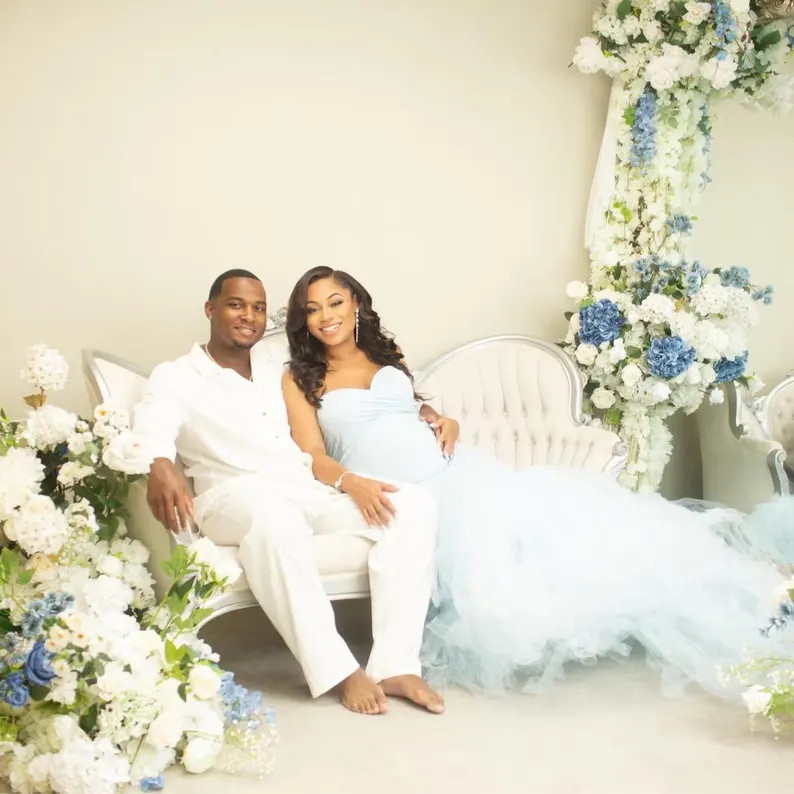 35colorsmaternity Tulle Mermaidfitted Strapless Sweetheart Gownmaternity Dressbaby Shower Dressph... | Etsy (US)