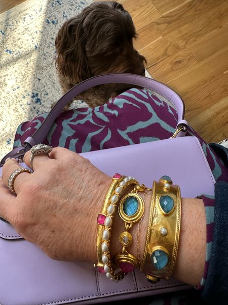 Bracelet stack of the day. 

Colors are rasberry and peacock. Stunning!!!

#LTKworkwear #LTKSeasonal #LTKover40