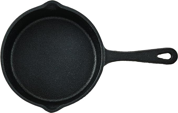 5.4 inch (13.7cm) pre-seasoned cast iron skillet, Mini Fry Pan, Round | Amazon (US)